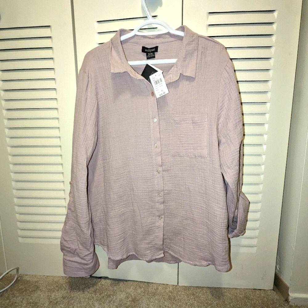 3/$30 Deal! Women's button down top- Eclipse